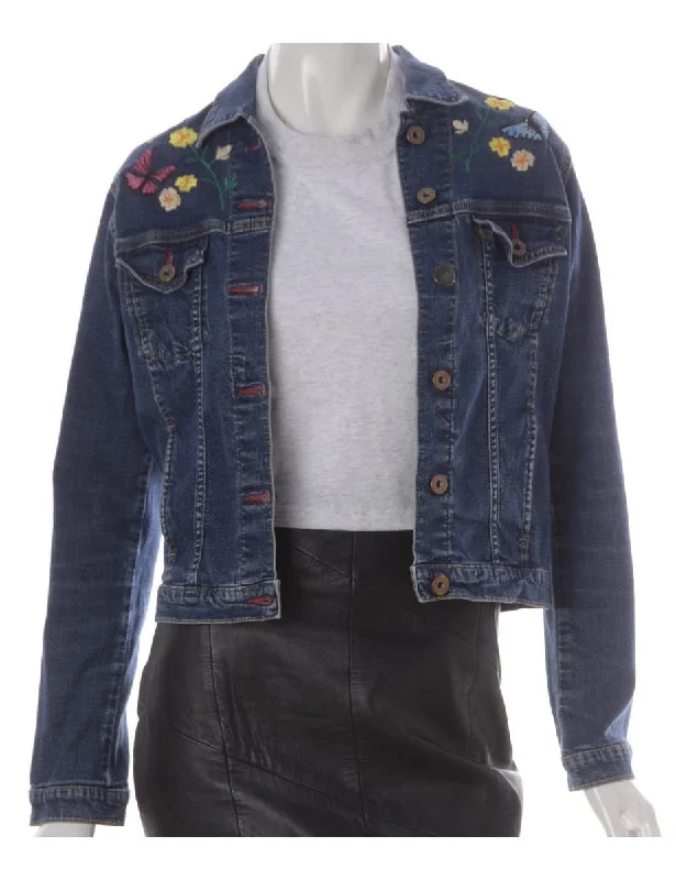 Label Eden Embroidered Denim Jacket