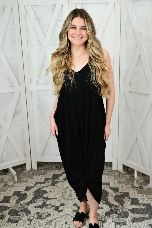 TAYLA V-NECK MAXI DRESS WITH SIDE POCKETS S-3XL