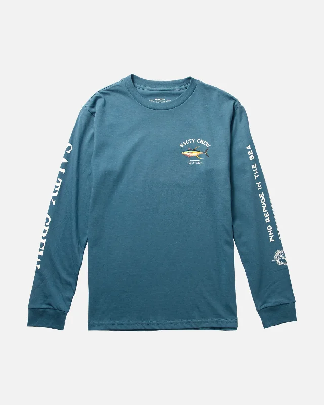 Ahi Mount  L/S Tee Kids - Slate