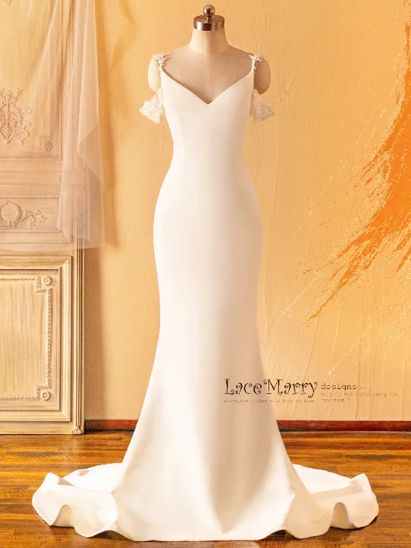 AQUENE / Romantic Dropped Back Wedding Dress