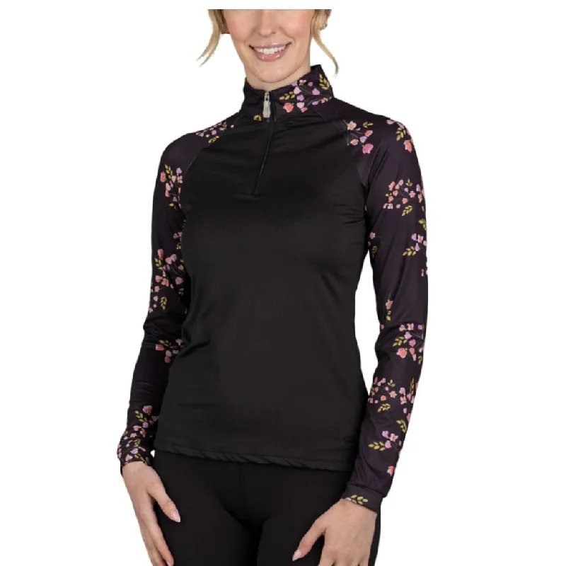 Kastel Denmark Long Sleeve Raglan Baselayer with Floral Buds