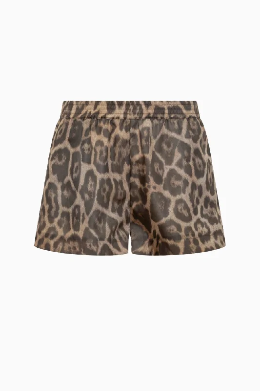 Stella McCartney Leopard Print Shorts - Multicolour Brown