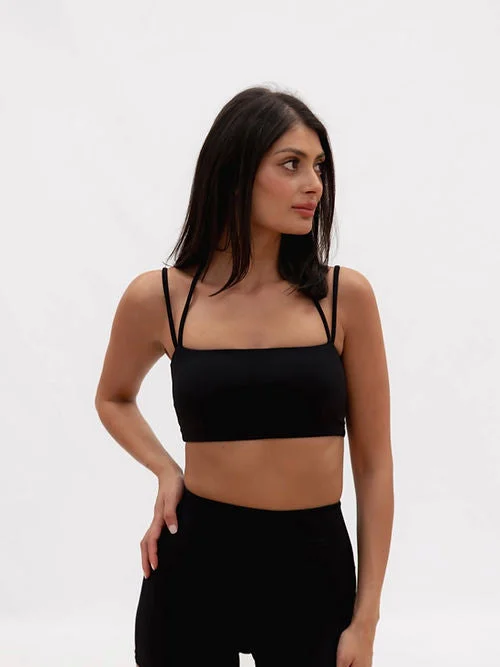 Zara Smooth Crop Top - Black