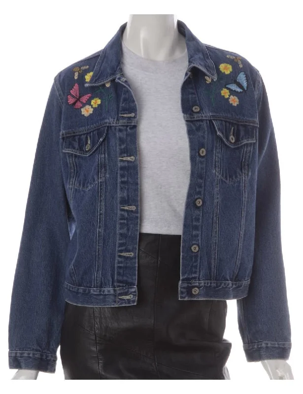 Label Eden Embroidered Denim Jacket