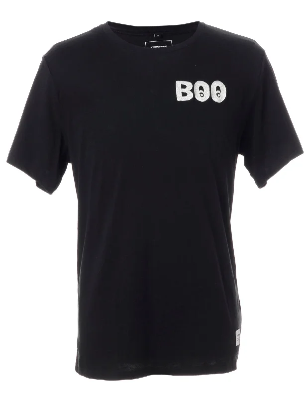 Label Embroidered Boo T-Shirt