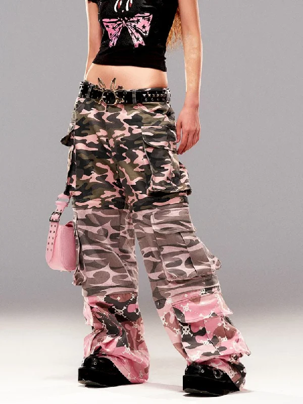 Camouflage Print Detachable Jeans [S0000009416]