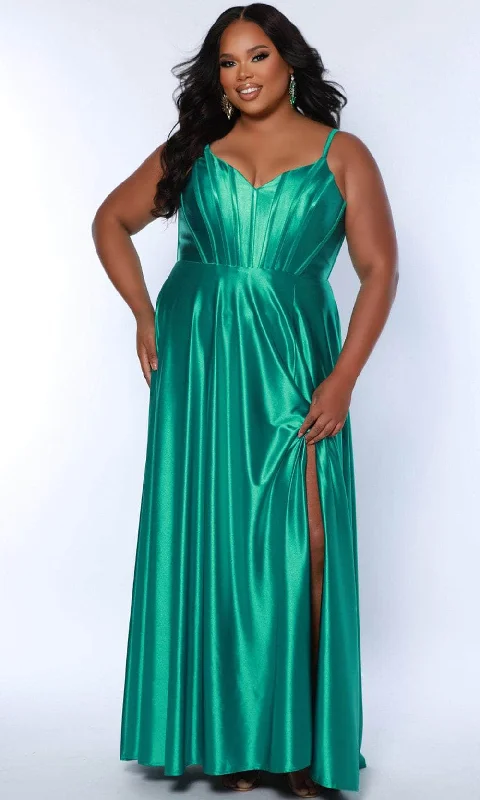 Sydney's Closet SC7380 - Corset Satin A-Line Prom Dress