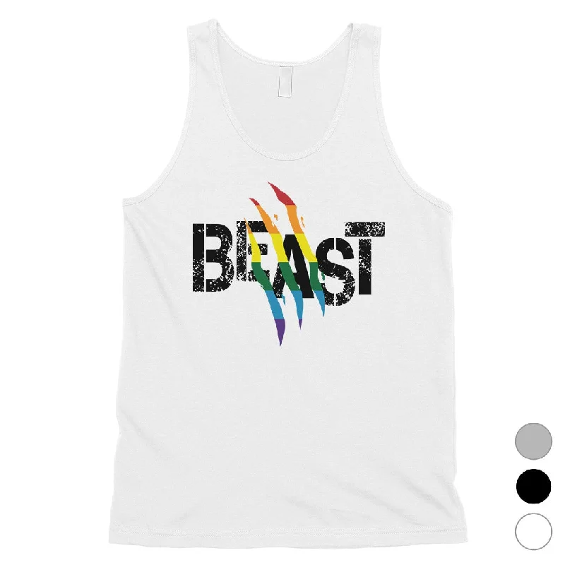 LGBT Beast Rainbow Scratch Mens Tank Top